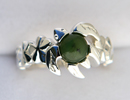 Silver Jade Turtle Ring