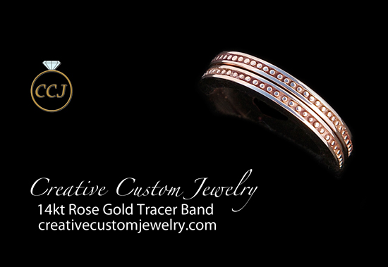 Rose gold tracer bands