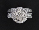 Platinum diamond wedding set ring